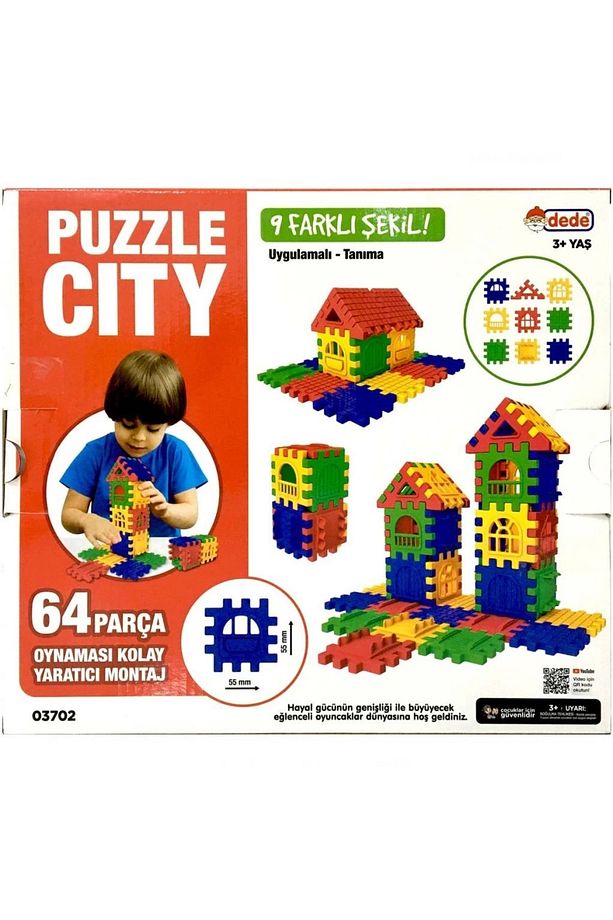 Nessiworld Puzzle City 3D Yapı ve Tasarım Blokları 64 Parça - 5