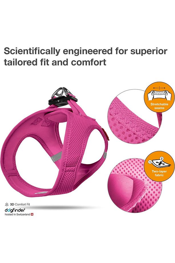 Köpek Tasması Yelek Harness Hava Mesh Fuşya XL - 2