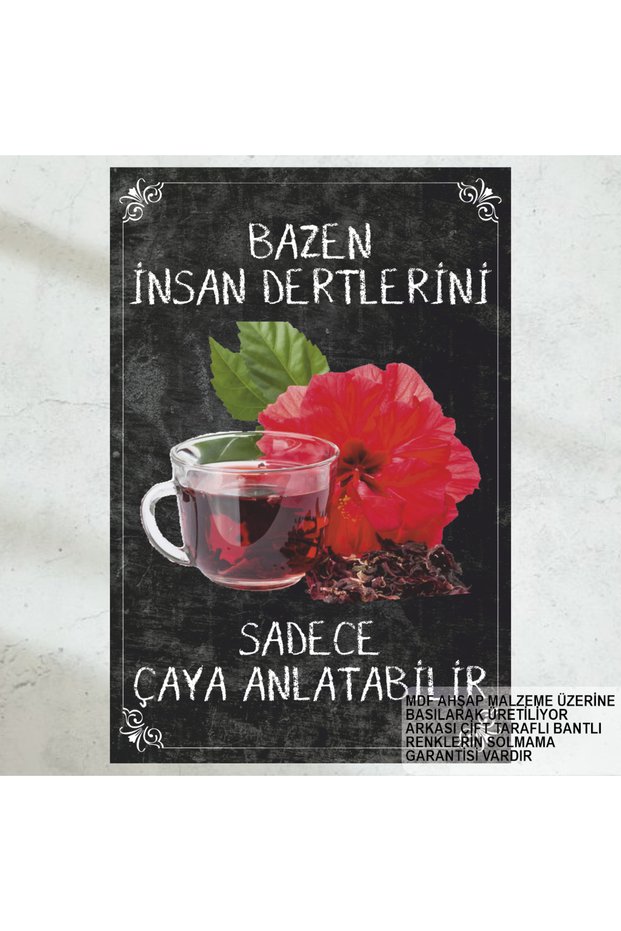 Solitude and Tea Meaningful Humorous Funny Tea Sayings Wall Graffiti Retro Wood Poster Painting