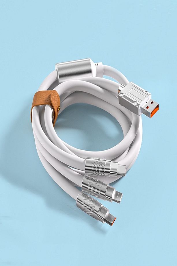 3ın1 Metal Başlıklı Çoklu Şarj Kablosu K50 Type-c Micro Lıghtnıng - 1
