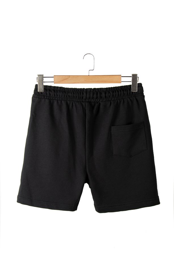 2'li Erkek Siyah - Ekru Basic Regular Fit Şort & Bermuda - 7