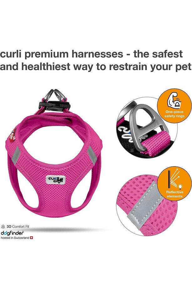 Köpek Tasması Yelek Harness Hava Mesh Fuşya XL - 3