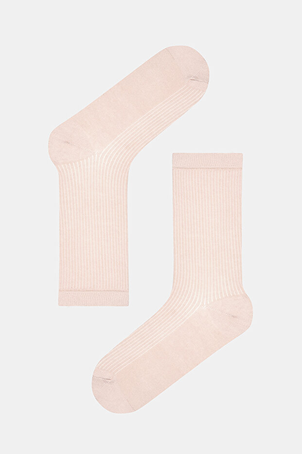 Basic Rib 3lü Soket Çorap - 3