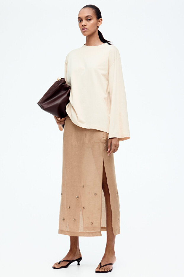 İşlemeli İnce Etek - 1