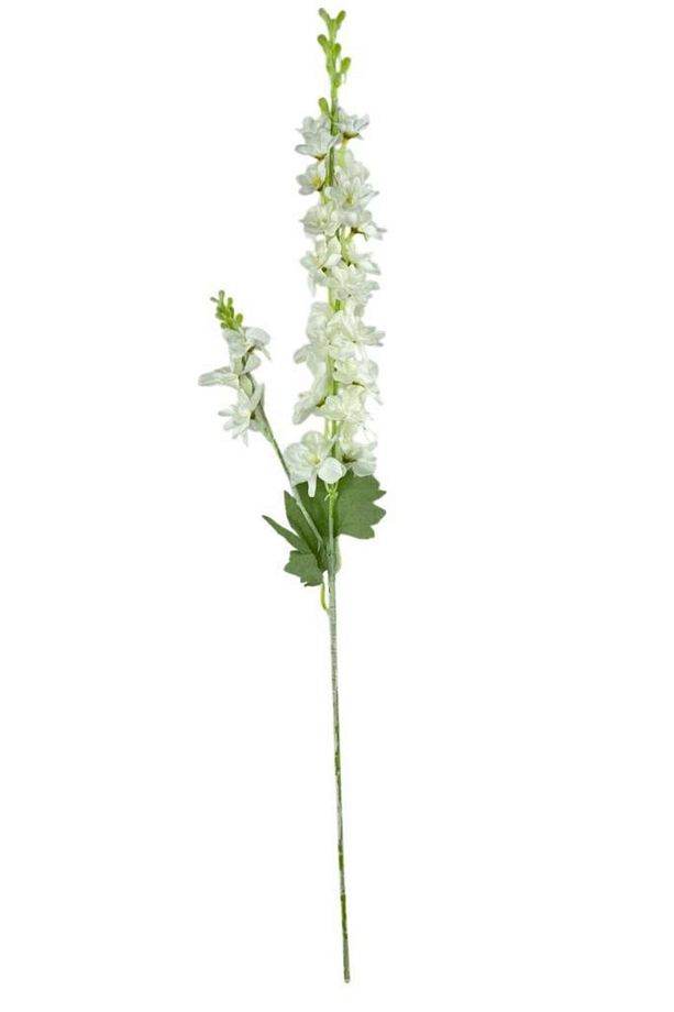 Yapay Çiçek Beyaz Sümbül Tek Dal Tomurcuklu 85*15cm Kumaş Çiçek Uzun Dal - 6