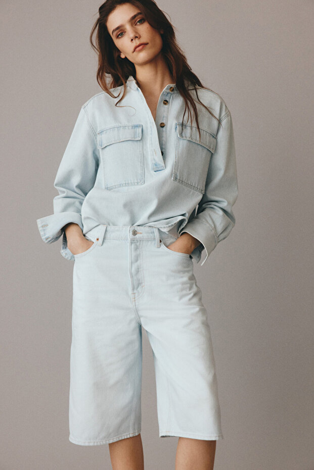 High Knee Kot Şort - 1