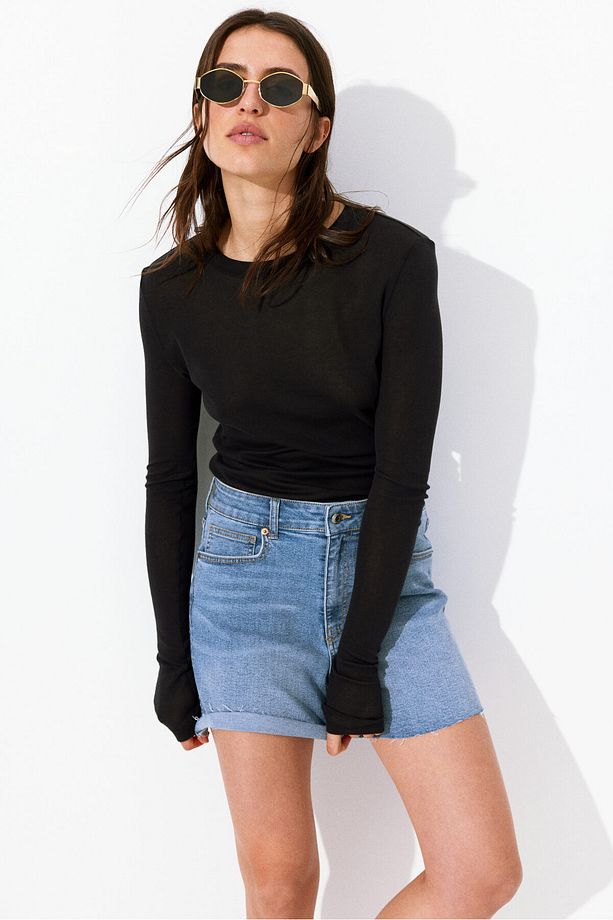 Skinny High Kot Şort - 1
