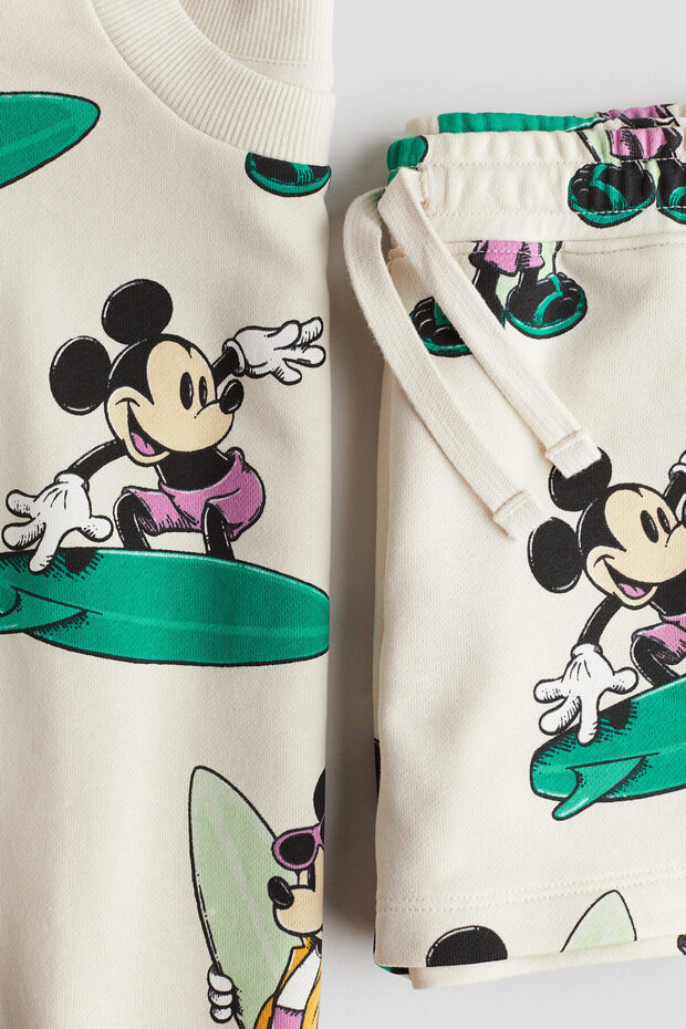 2 Parçalı Baskılı Sweatshirt Set - 2