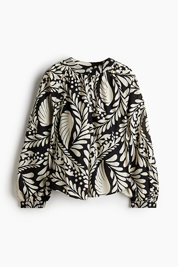 Bant Yakalı Bluz - 4