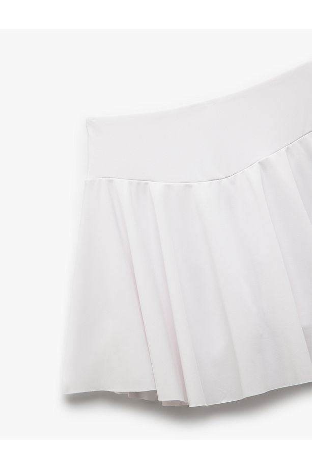 Yeni Sezon Yüksek Bel Slim Fit Spor Şort Etek - 5