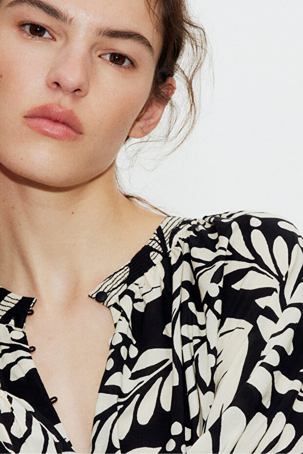 Bant Yakalı Bluz - 3