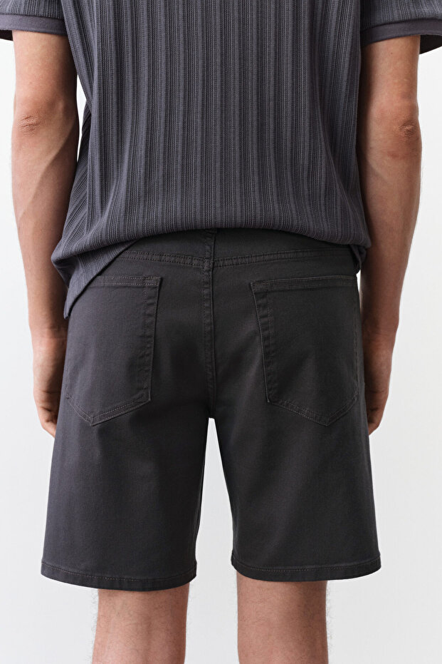 Gabardin Şort Regular Fit - 5