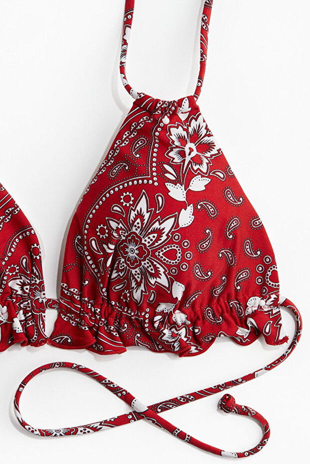 Dolgulu Üçgen Bikini Üstü - 7