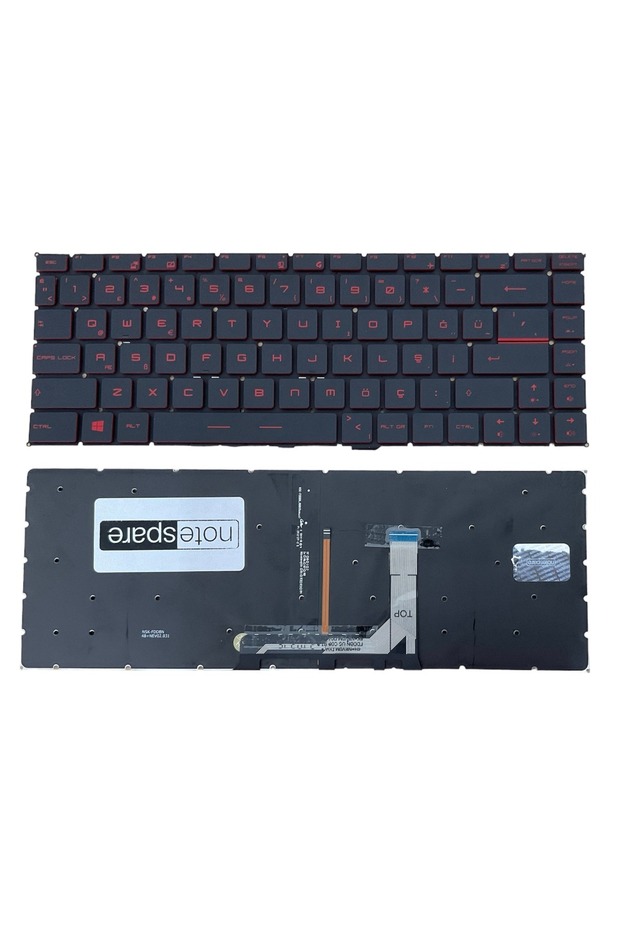 Msi ile Uyumlu PS63 8SC-027TR Klavye Işıklı Siyah Kırmızı Tuşlu TR Küçük Enter Versiyon - 1