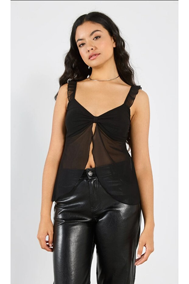 TRANSPARAN TÜL BLUZ - 4