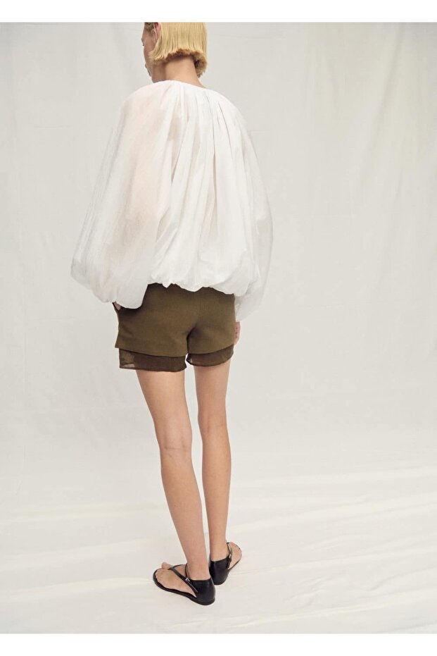 Shirring Semi-Transparent Jacket - 4