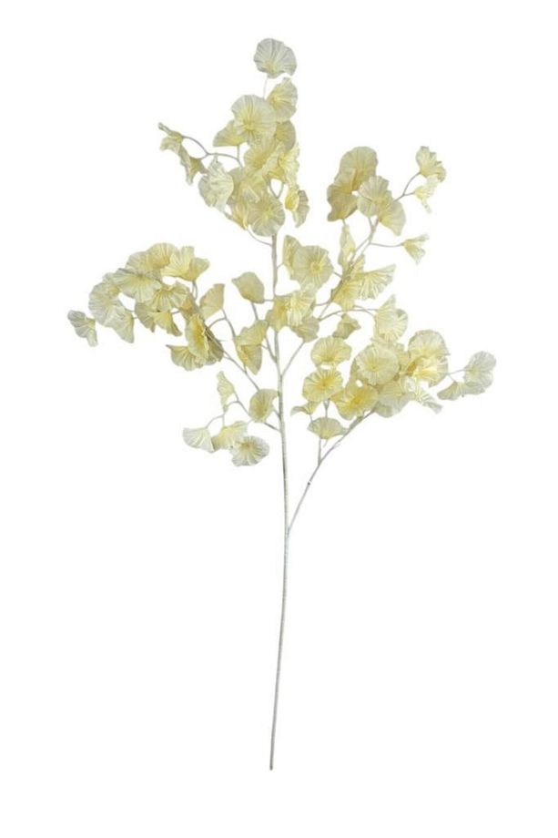 Yapay Çiçek Krem Zambak Tek Dal 90*35cm Kumaş Çiçek Uzun Dal - 4