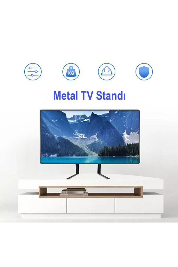 Tv Stand Masaüstü Stand 32-75inç Sabit Tv Yükseltme Lcd Taban Braketi Mönitör Lcd Led - 5