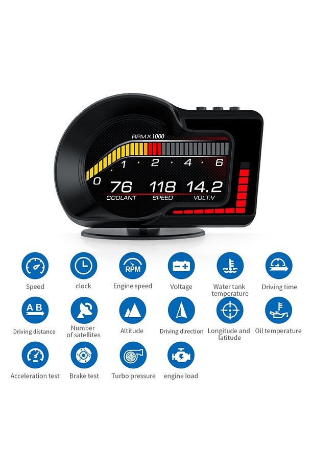 F15 HUD OBD Gelişmiş Fonksiyonlu Araç Veri Ekranı Head Up Display - 1