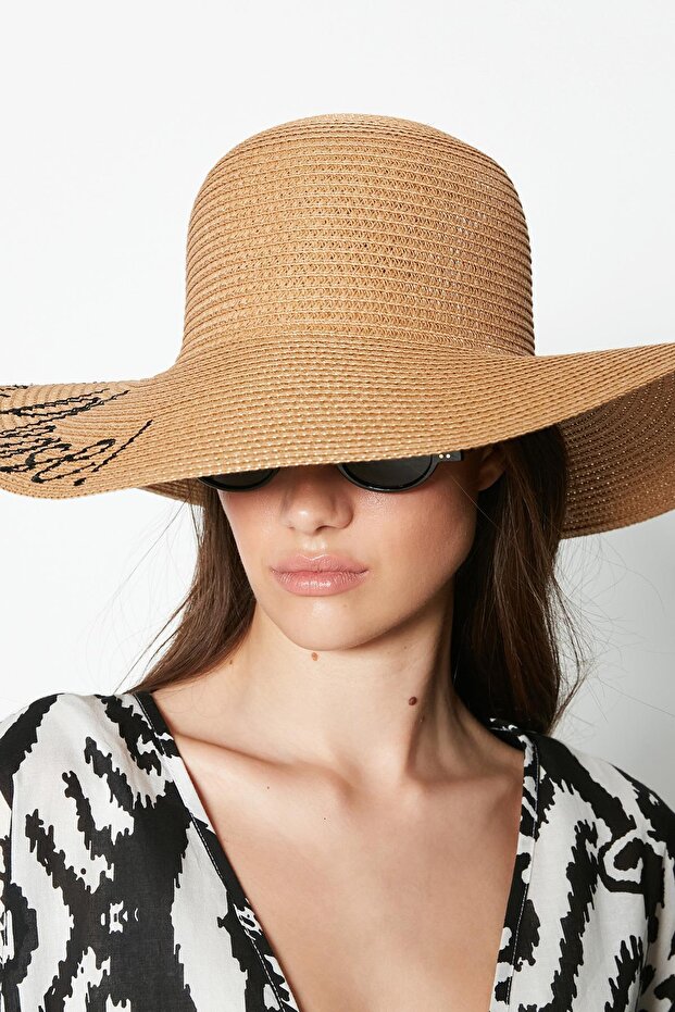 Beach Please Straw Beach Hat Y8203 Camel