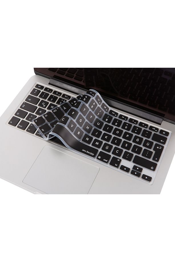 Macbook Kılıf Air Pro Klavye Koruyucu Türkçe Baskı (ESKİ USB'Lİ MODEL 2008-2017) A1466 A1502 Uyumlu - 1