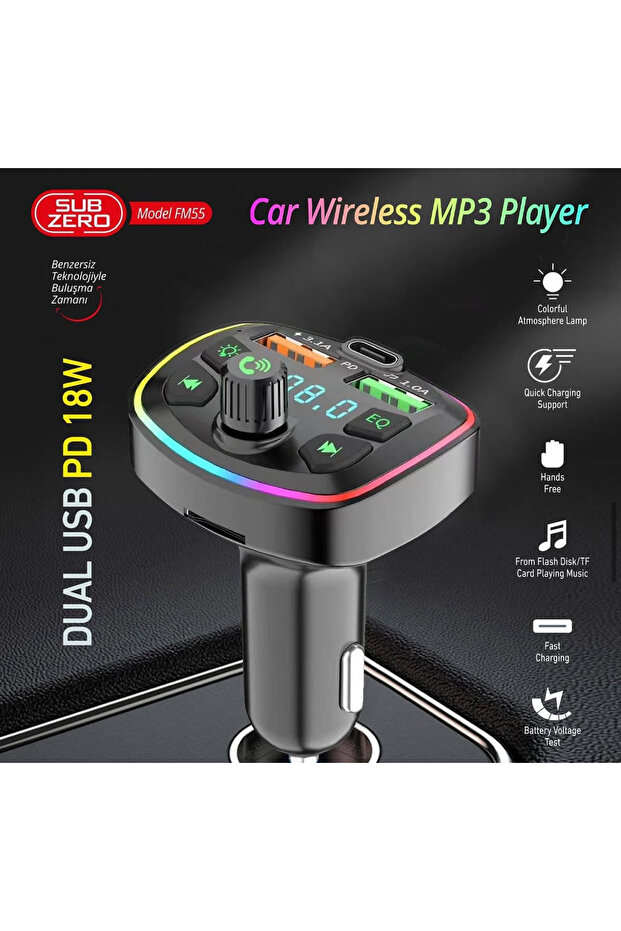 BLUETOOTH FM TRANSMİTTER FM55 - 1