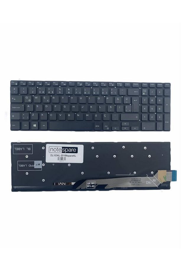 Dell ile Uyumlu NSK-EC0BC 0T, NSK-EC0BW 0T, NSK-EC0BWC Işıklı Klavye Siyah TR - 1