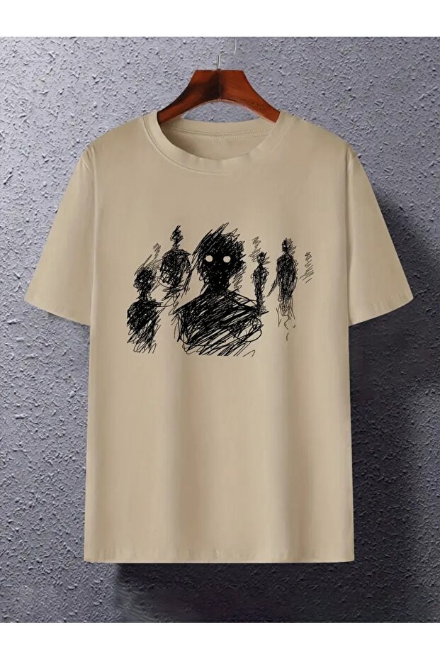 Street Hip-Hop Printed Mixed Crowd Pure Cotton T-Shirt, Round Neck Top for Men