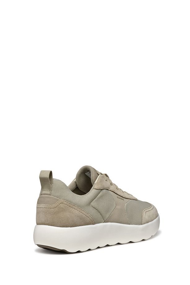 Erkek Bej U Xtors D - Mesh + Suede Bağcıklı Süet Deri Sneaker U55LFD01422C5004 - 4