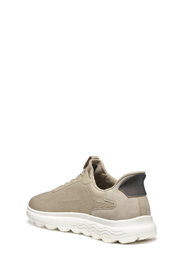 Erkek Bej U Spherica Plus A - Knit.Te + Sy Bağcıklı Sneaker U55MPA06KEKC5004 - 2