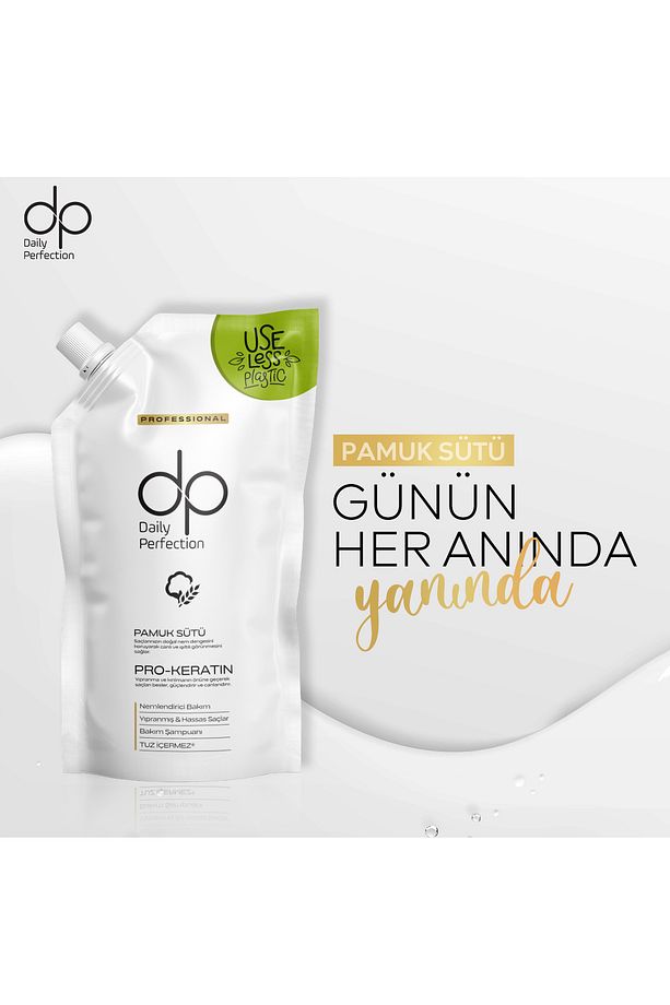 Şampuan Pamuk Sütü 800 ml X 3 Adet Yeniden Doldurulabilir Ekonomik Set - 7