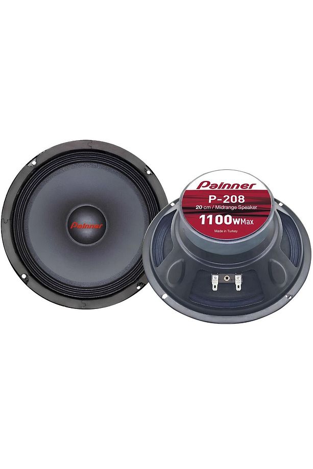 P-208 1100 Watt 150 Rms 20 Cm Midrange Oto Hoparlör 2 Adet Amfi Uyumlu - 4