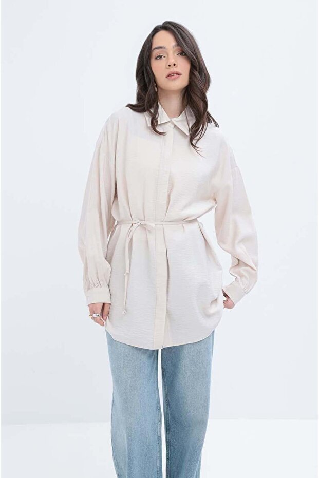 Stone-Thin Belted Shirt