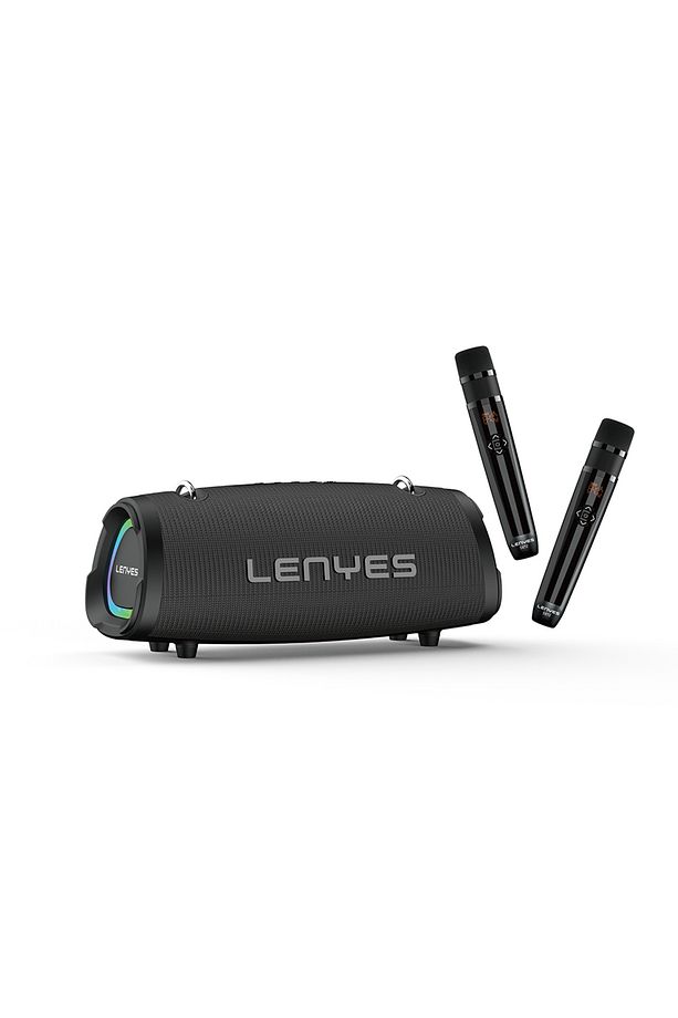 S872 RGB Işıklı Taşınabilir Çift Mikrofonlu TWS Bluetooth Speaker Hoparlör v5.3 Siyah - 1