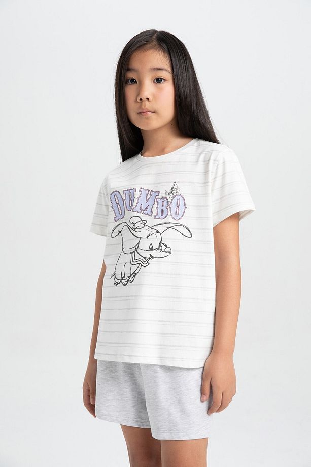 Kız Çocuk Disney Dumbo Pijama Takımı Kısa Kollu Üst Şort C1966a824sm - 4