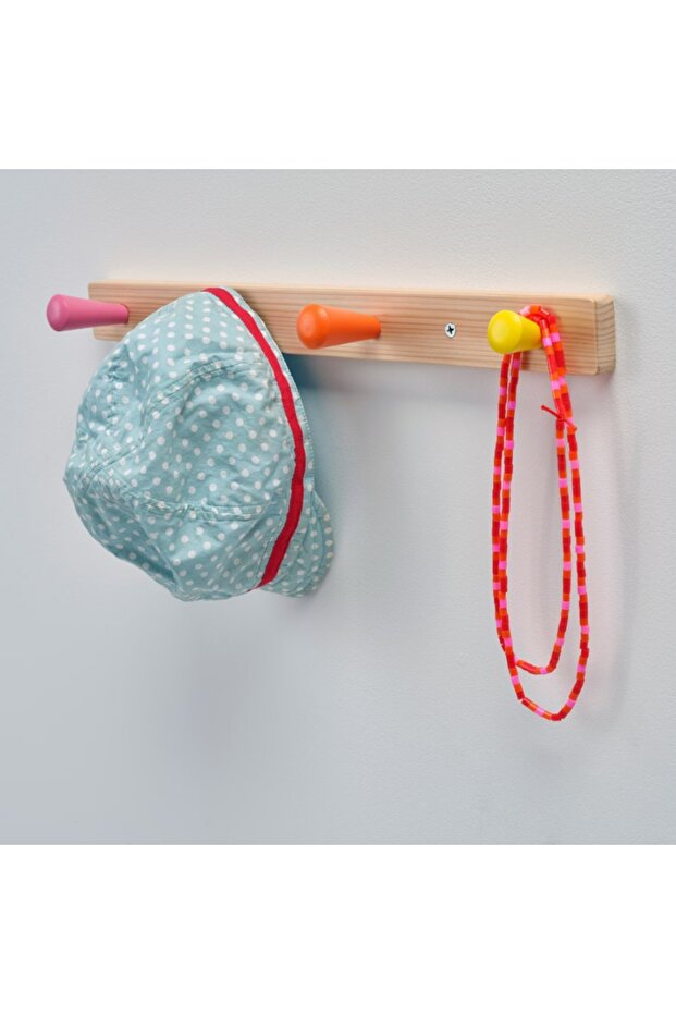 رف FLISAT بمقابض مع 4 مقابض - خشب صلب - 47 × 4.5 سم - ايكيا - 3