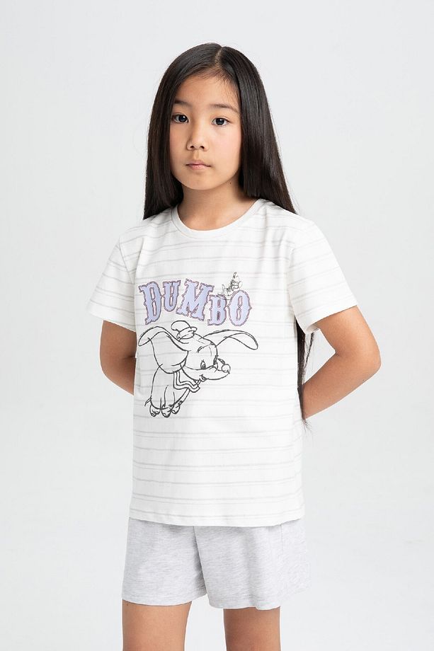 Kız Çocuk Disney Dumbo Pijama Takımı Kısa Kollu Üst Şort C1966a824sm - 5