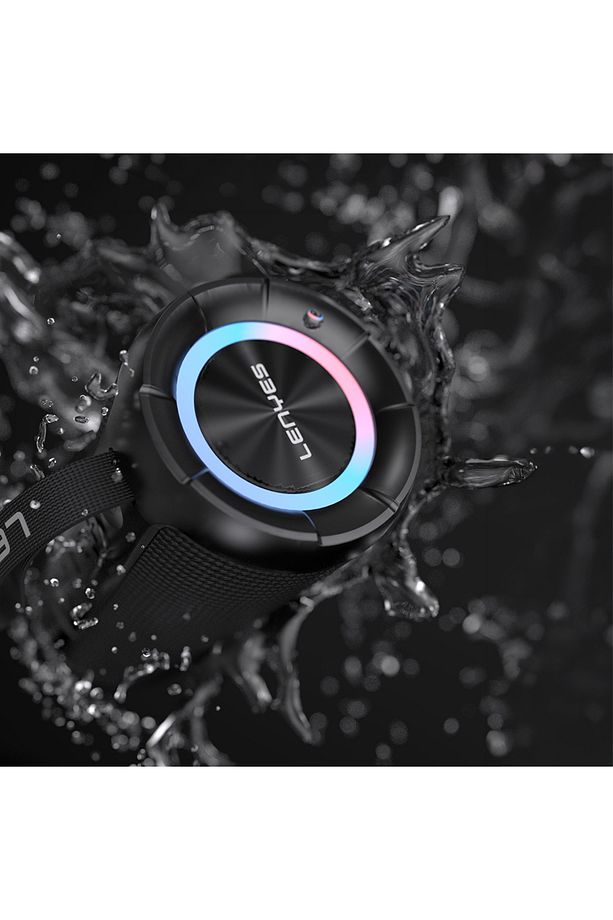 S871 RGB Işıklı Taşınabilir Su Geçirmez TWS Bluetooth Hoparlör Siyah - 4