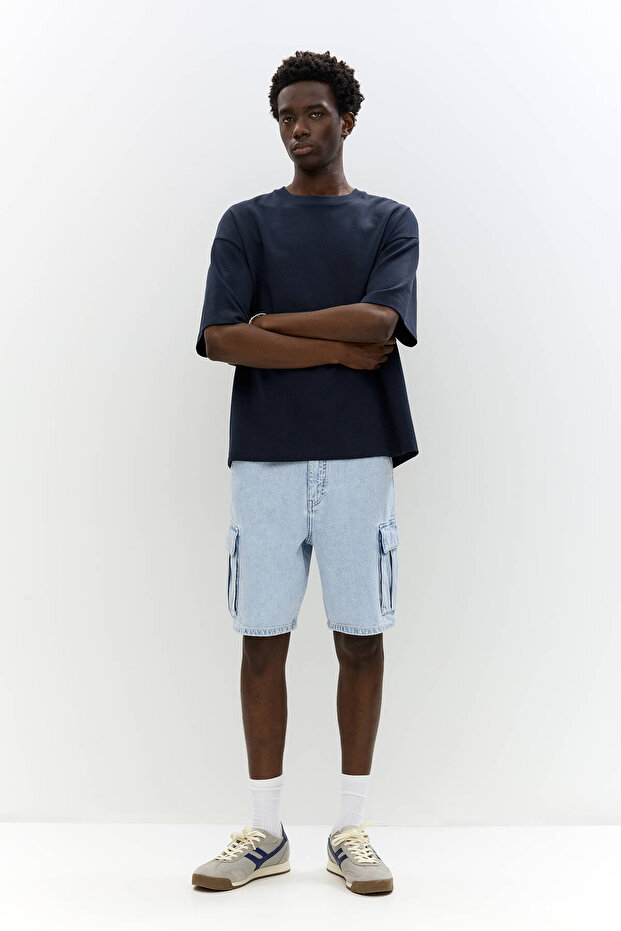 Denim kargo jort - 3