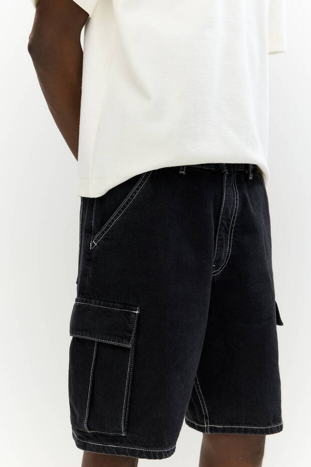 Denim kargo jort - 5