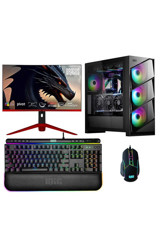Drx5916 I7 13700k 64gb Ddr5 Ram 1tb M.2 Nvme Ssd 12gb Rtx4070ti 27 Inç 240hz Curved Masaüstü - 1