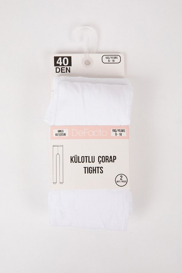 Kız Çocuk 2'li 40 Denye Külotlu Çorap C5310a8ns - 1