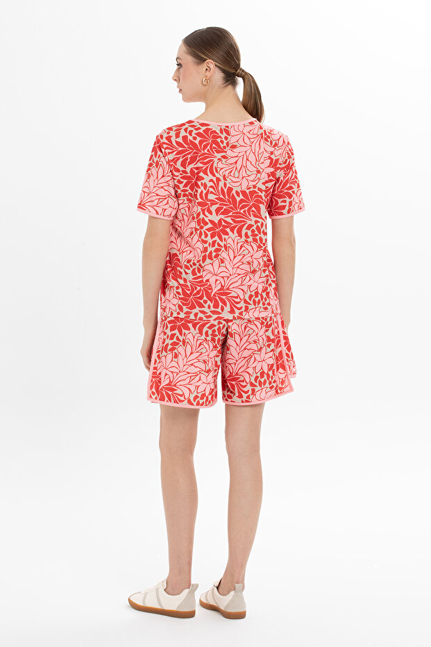 Desenli Şortlu Takım - 3