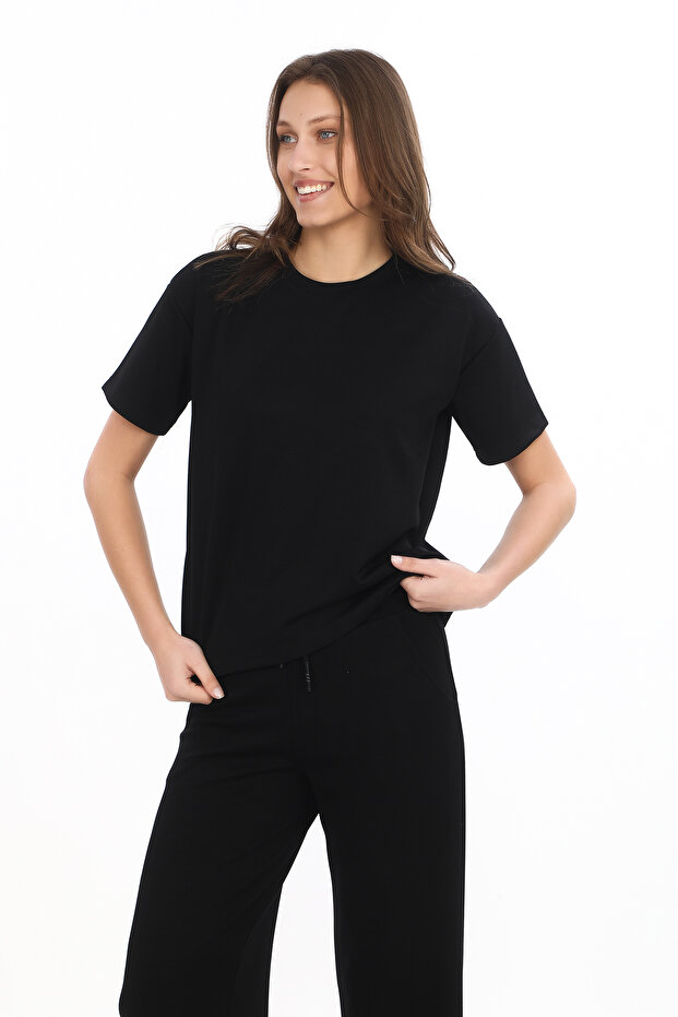 Basic Kısa Kol Modal Kumaş Eşofman Takımı - 3