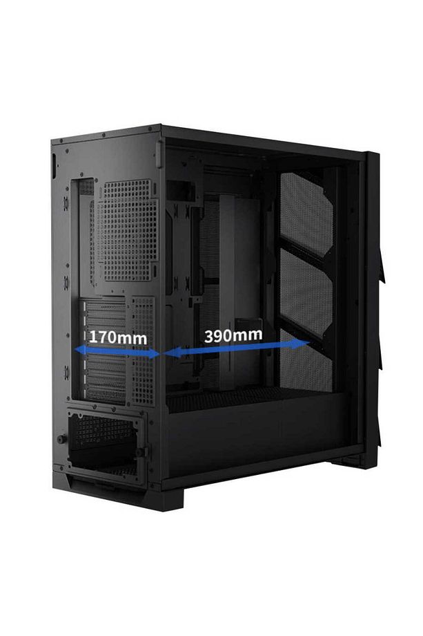 Air 4x Argb Usb 3.0 Type C Psu Yok Atx Mid Tower Gaming Bilgisayar Kasası Siyah - 6