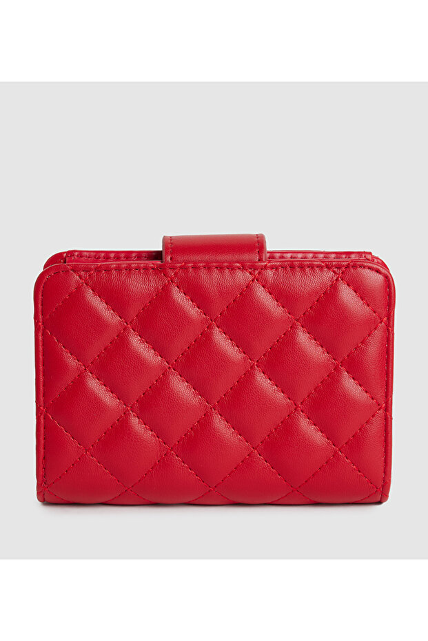 محفظة قصيرة مبطنة باللون الأحمر - 3