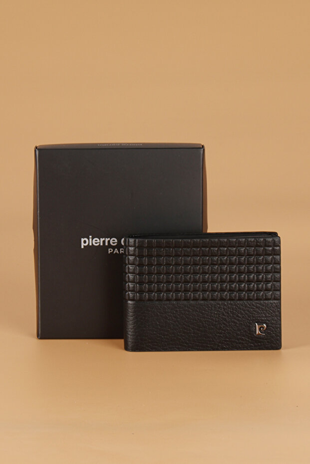 Genuine Leather Men's Wallet, Card Holder Flotur-Black 07568