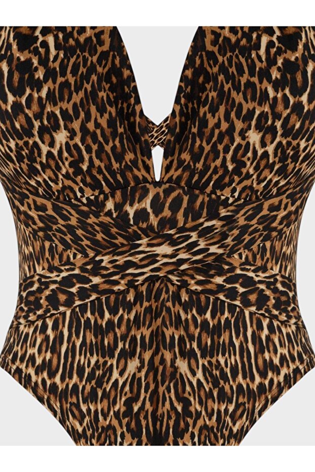 Iconic Leopard Pattern Deep Low-Cut Bodysuit - 7