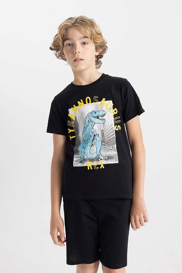 Erkek Çocuk Baskılı Pijama Takımı Kısa Kollu Üst Şort C5499a824sm - 3