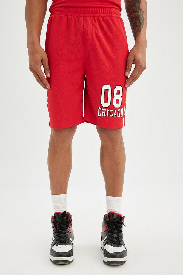 DeFactoFit Standart Fit Sporcu Kısa Paça Ağır Kumaş Şort C2422AX24SM - 4